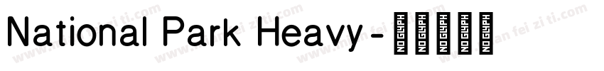 National Park Heavy字体转换